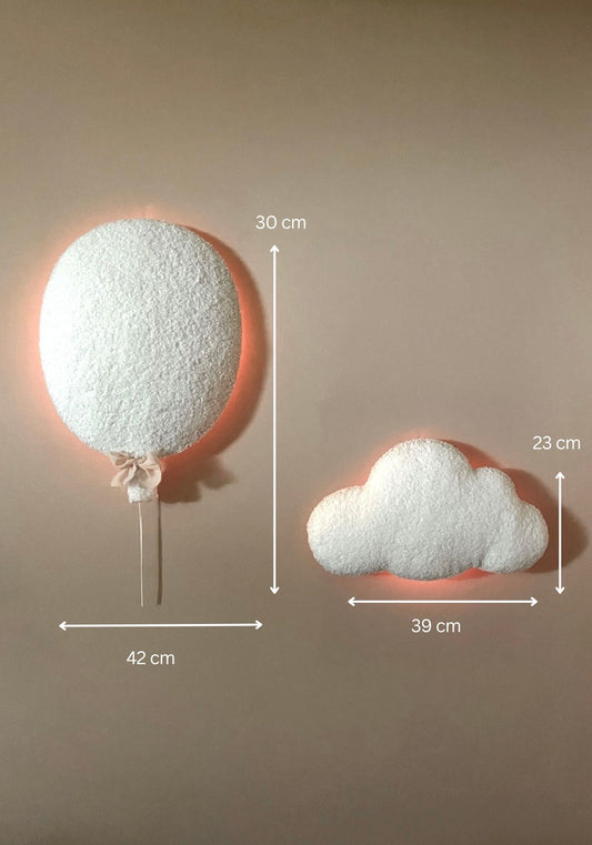 Set White Balloon and Small Cloud