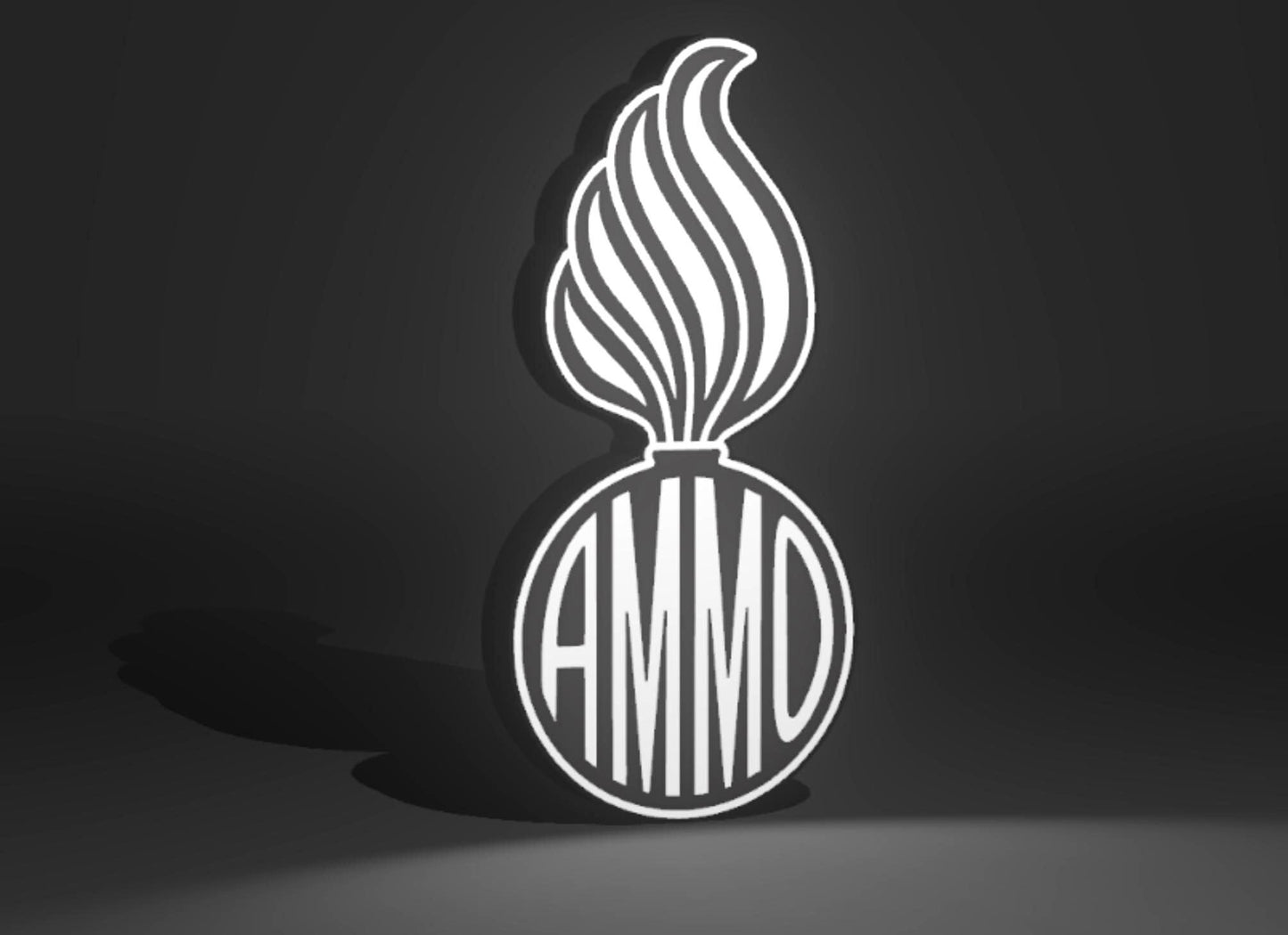 The U.S. Air Force (USAF) and U.S. Army AMMO PissPot Custom Insignia Wall Sign, Desk Display, or Shelf Souvenir which is internally illuminated with high density LEDs and USB powered. Purchase available for limited time.