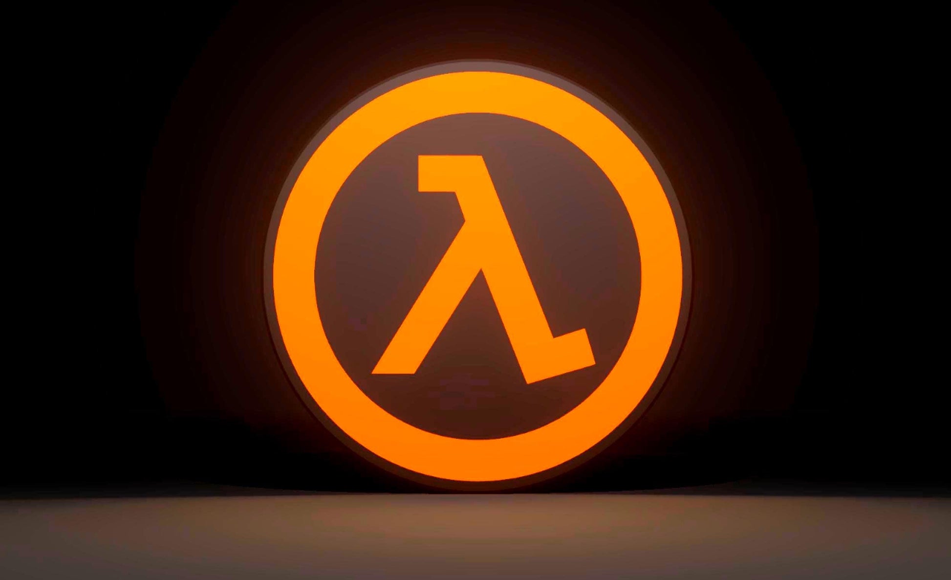 Valve Inspired Half-Life (1998) 3D Wall Sign, Desk Display, or Shelf Souvenir which is internally illuminated with high density LEDs and USB powered. Purchase available for limited time.