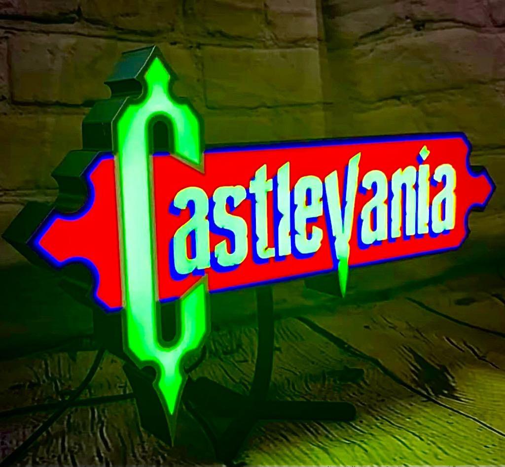 Castlevania (1986) Inspired 3D Wall Sign, Desk Display, or Shelf Souvenir which is internally illuminated with high density LEDs and USB powered. Purchase available for limited time.