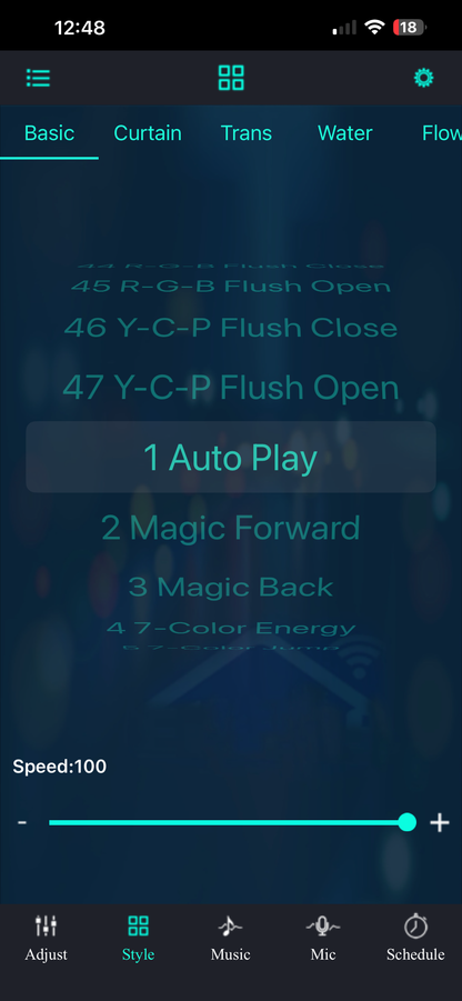 LED Controller Bluetooth Smartphone App Effect Presets for the 3D  Wall Sign, Desk Display, or Shelf Souvenir which is internally illuminated with high density LEDs and USB powered. Purchase available for limited time.