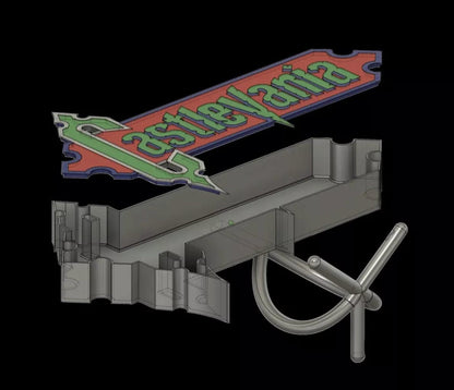 Castlevania (1986) Inspired 3D Wall Sign, Desk Display, or Shelf Souvenir which is internally illuminated with high density LEDs and USB powered. Purchase available for limited time.
