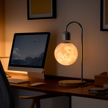 Levitation Hovering Moon Lamp - Internally illuminated