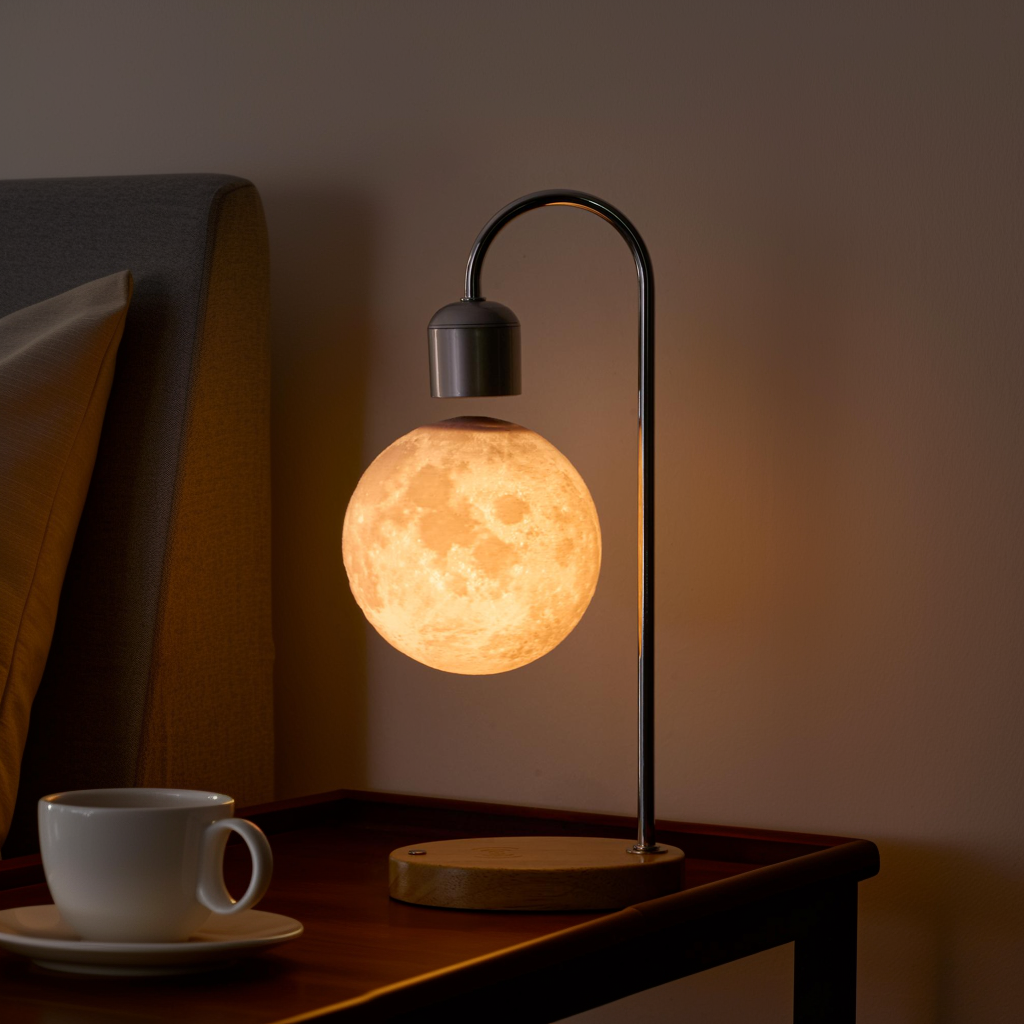 Levitation Hovering Moon Lamp - Internally illuminated