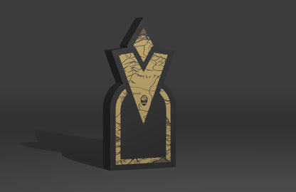 Quest Marker - Skyrim Map Inspired 3D LED Lightbox Display Sign