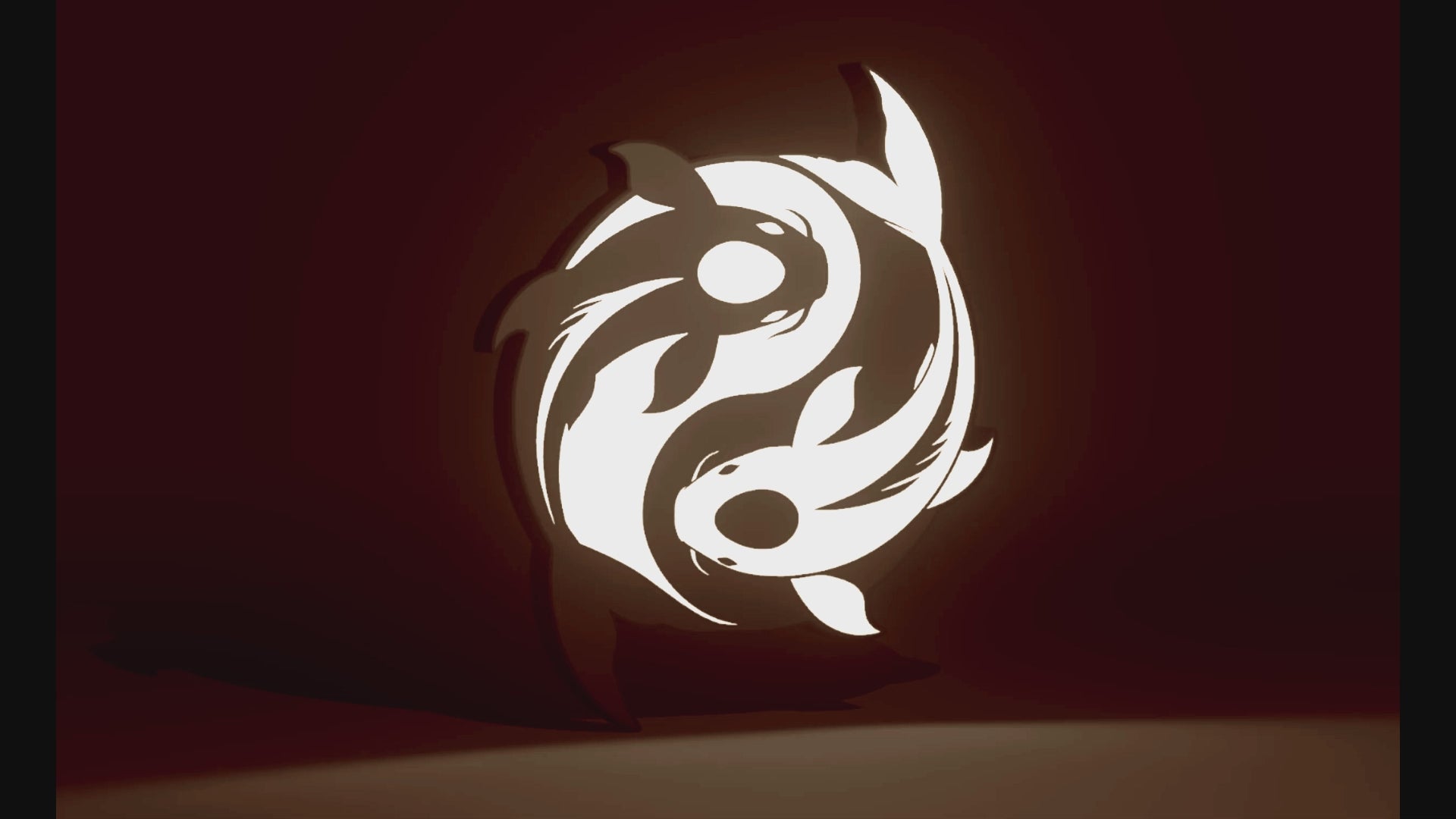 Avatar the Last Airbender Inspired Tui & La Moon & Ocean Koi Fish Wall Sign, Desk Display, or Shelf Souvenir which is internally illuminated with high density LEDs and USB powered. Purchase available for limited time.