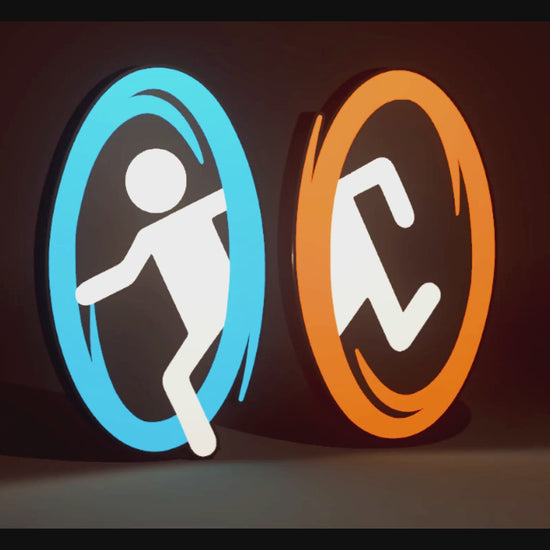 Valve Inspired Portal Wall Sign, Desk Display, or Shelf Souvenir which is internally illuminated with high density LEDs and USB powered. Purchase available for limited time.