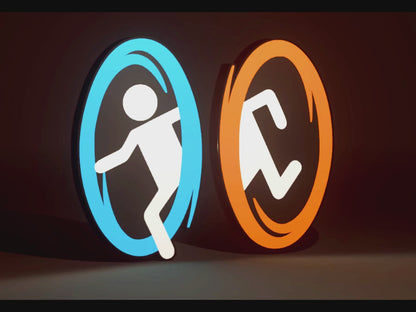 Valve Inspired Portal Wall Sign, Desk Display, or Shelf Souvenir which is internally illuminated with high density LEDs and USB powered. Purchase available for limited time.