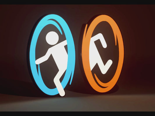 Valve Inspired Portal Wall Sign, Desk Display, or Shelf Souvenir which is internally illuminated with high density LEDs and USB powered. Purchase available for limited time.
